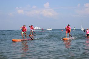 Herren Rennen beim Amateur SUP CUP an der Nordsee in Wyk auf Föhr
