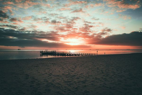 Sonnenaufgang auf Föhr an der Nordseeküste
